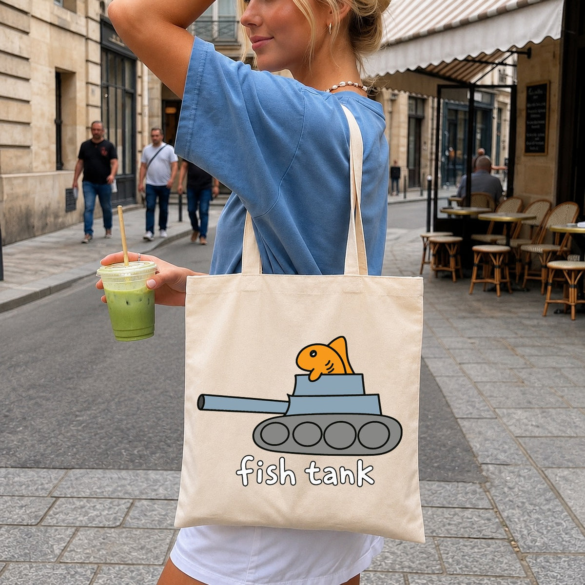 Funny Fish Tank Military Pun SVG, Cute Goldfish Clipart
