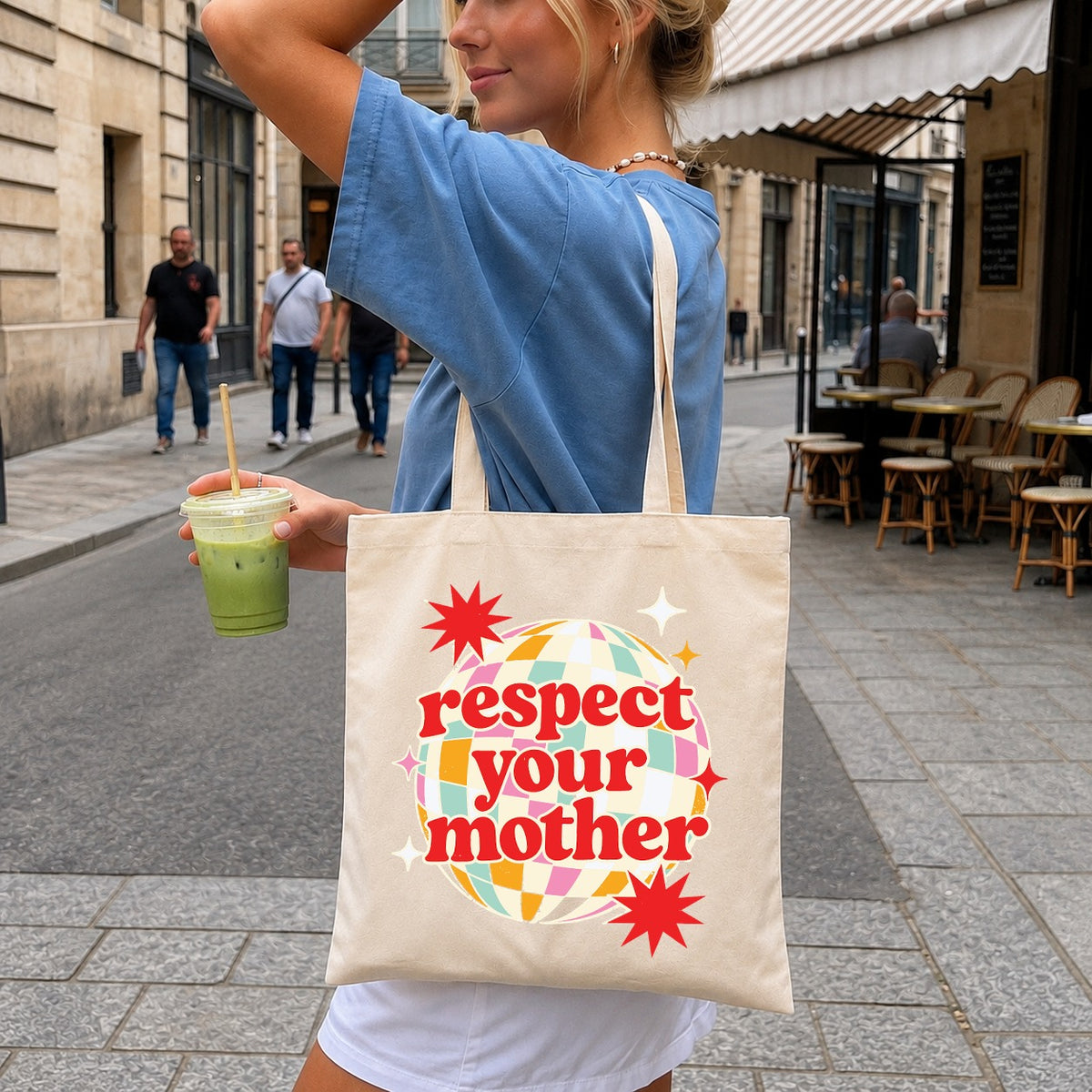Respect Your Mother Disco Ball SVG, Craft File Design v23