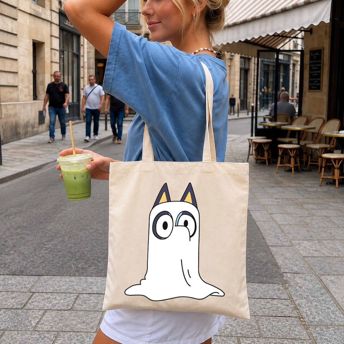 Bluey Ghost Halloween SVG, Spooky Dog Cricut Clipart