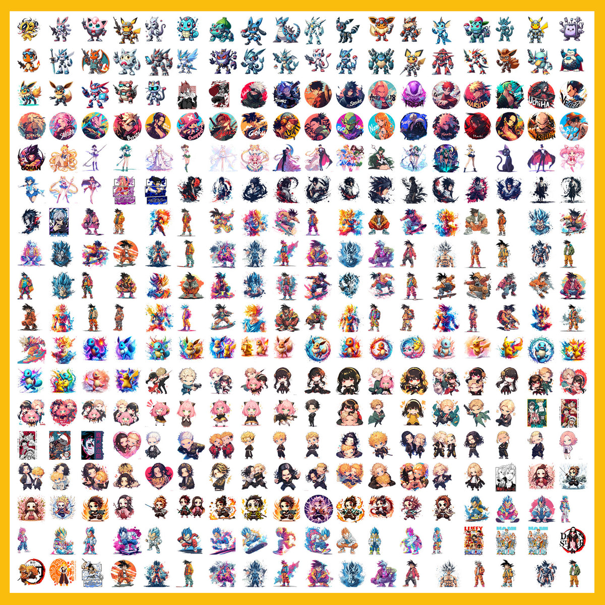 Anime Mega Bundle PNG, 500+ Clipart Designs | SvgBundleHub