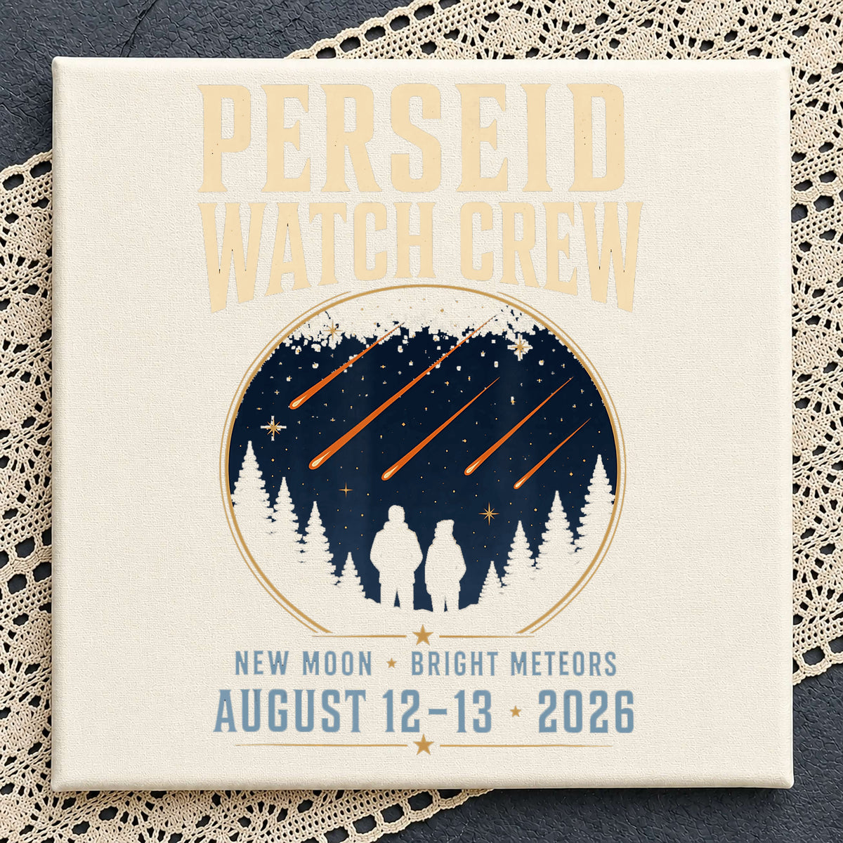 Perseid Watch Crew PNG, Meteor Shower PNG, Star Gazing PNG