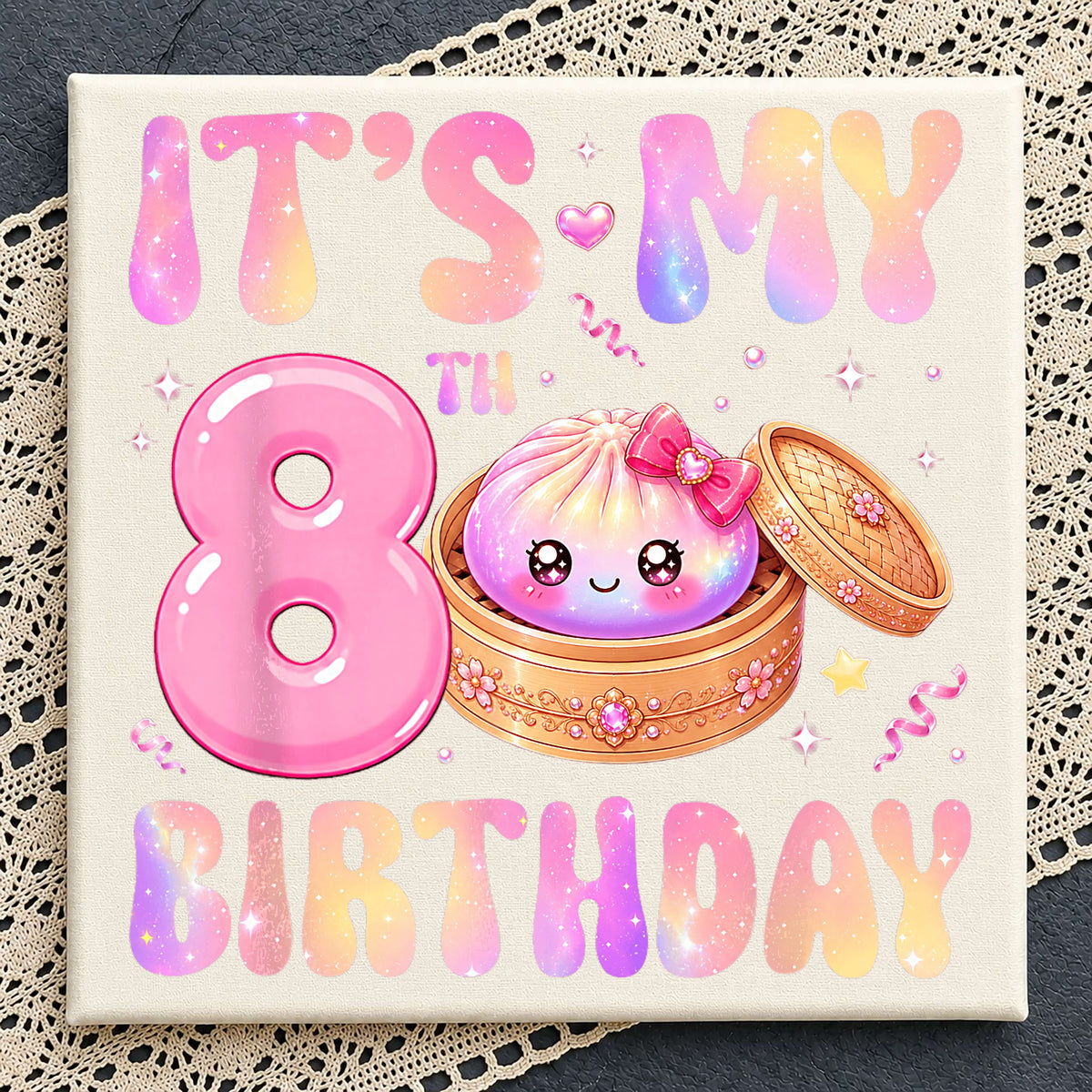 Its My 8th Birthday Dumpling PNG, Cute Kawaii, Birthday PNG