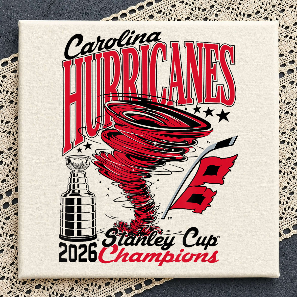 Carolina Hurricanes 2026 Stanley Cup Champions PNG, NHL Hockey