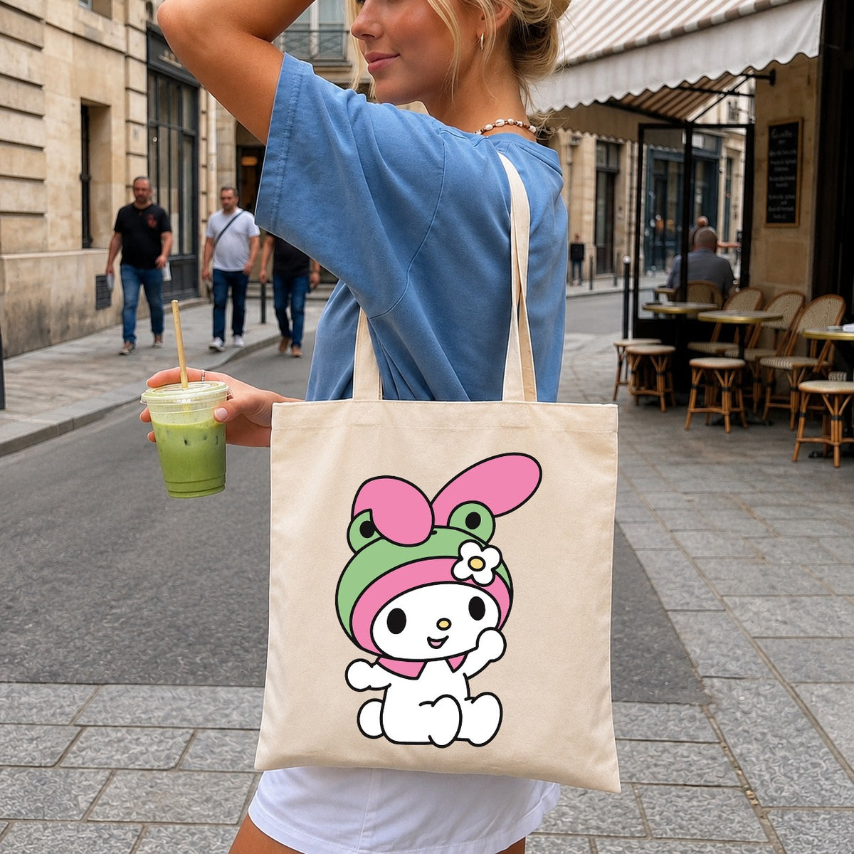 My Melody Frog Hat Flower SVG, Sanrio Cricut Cut File Design