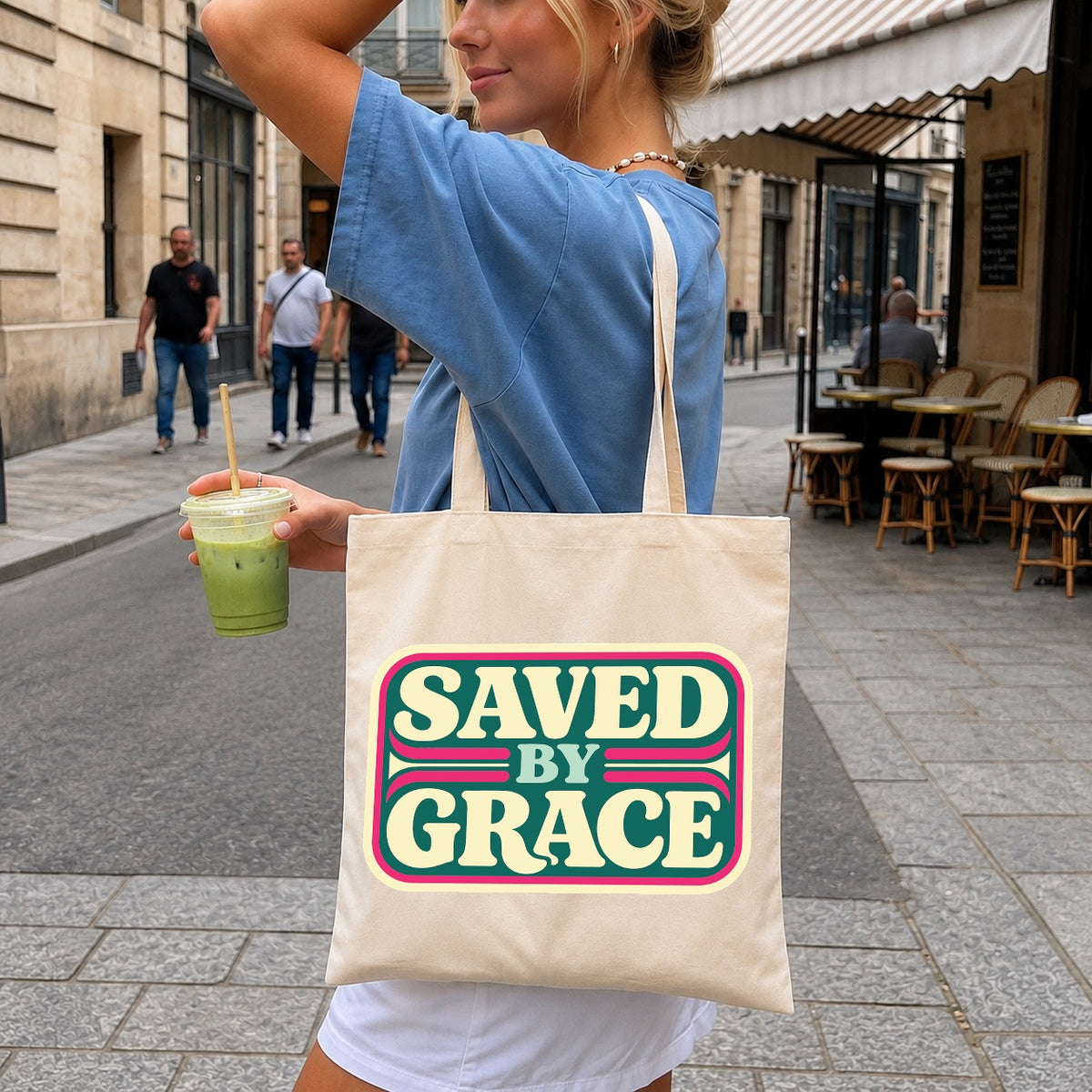 Saved By Grace SVG, Christian Faith Retro Cricut Clipart