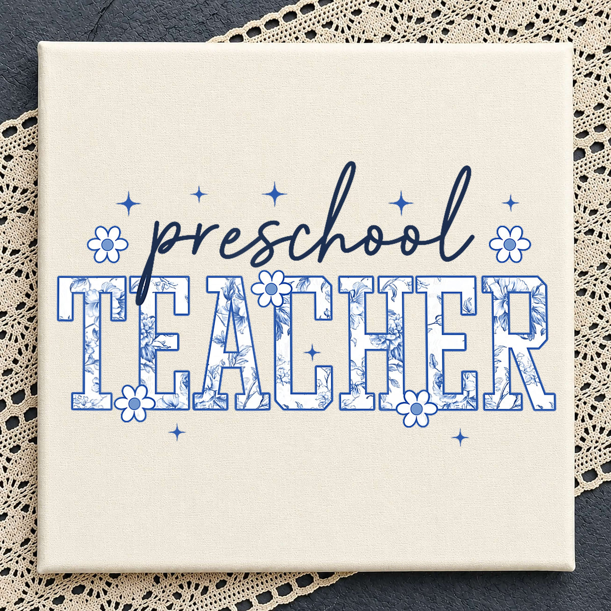 Preschool Teacher PNG, Floral Teacher Sublimation, Teacher PNG
