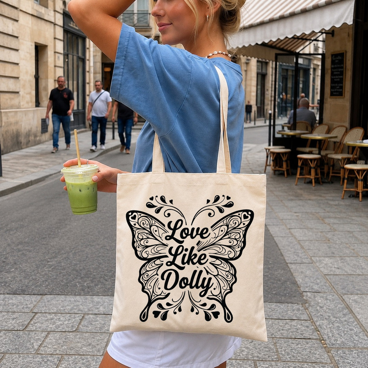 Love Like Dolly Butterfly SVG, Floral Cricut Cut File