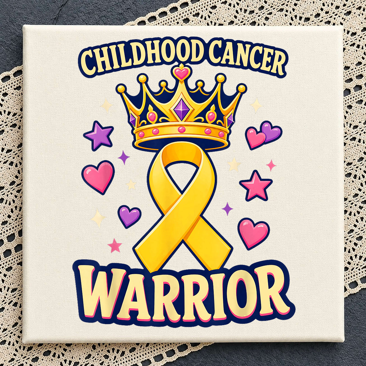 Childhood Cancer Warrior PNG, Gold Ribbon Awareness PNG, Cancer Support PNG