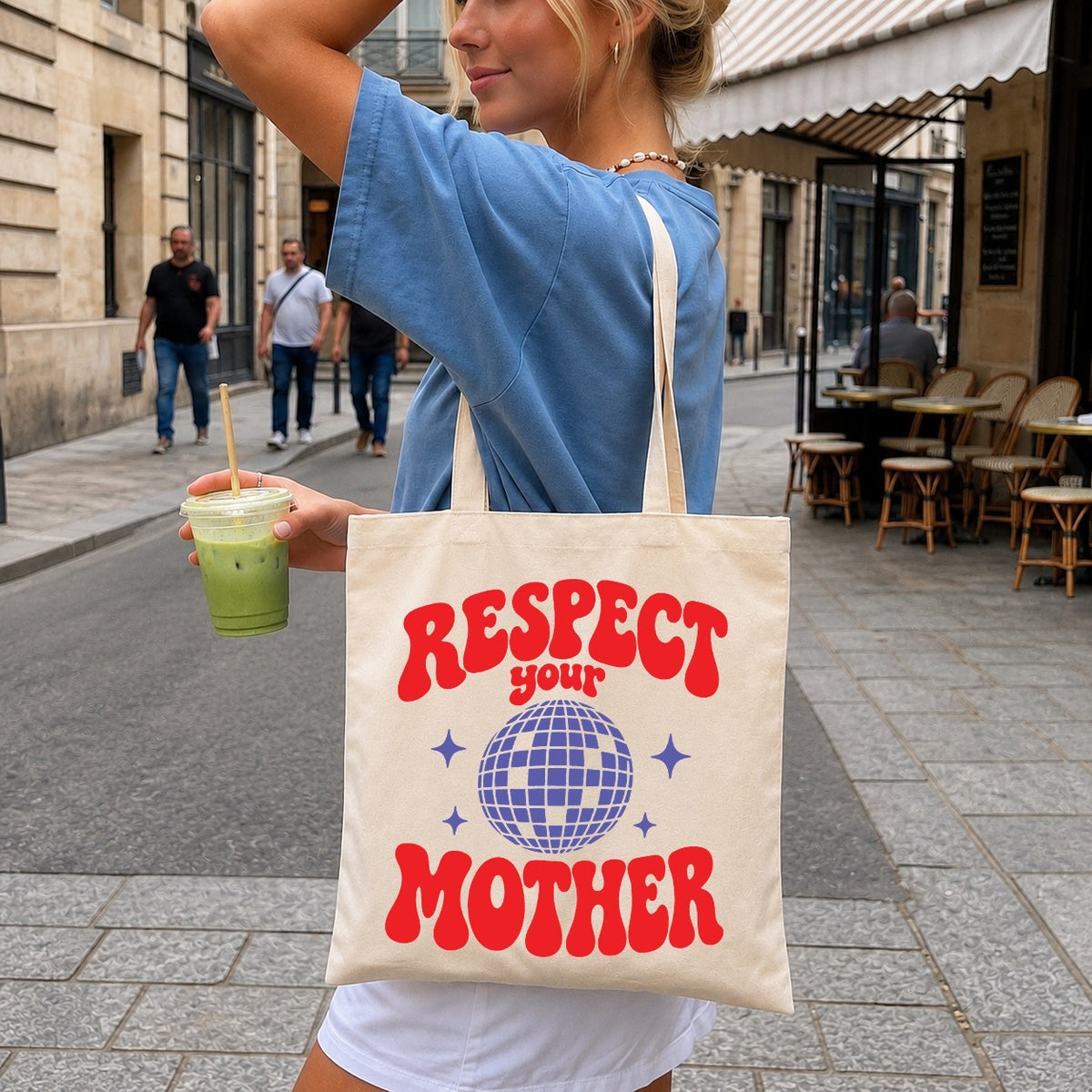 Respect Your Mother SVG, Retro Disco Ball Vinyl Clipart
