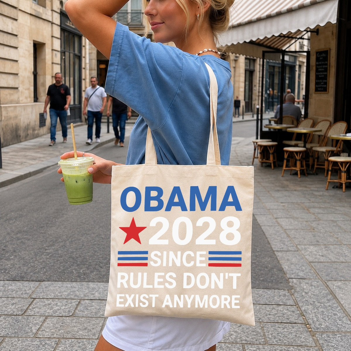 Obama 2028 Star Stripes Political Campaign Clipart SVG
