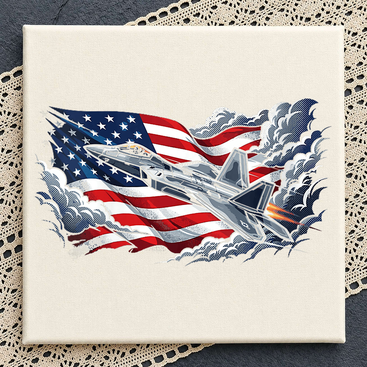 Fighter Jet American Flag PNG, Patriotic Military PNG, 4th Of July PNG