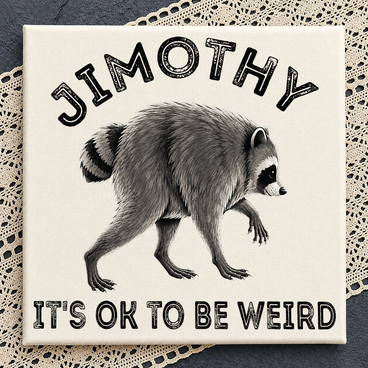 Jimothy Its Ok To Be Weird Raccoon PNG, Funny Raccoon PNG, Weird Raccoon PNG