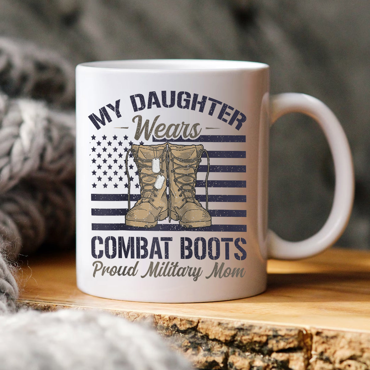 Proud Military Mom PNG, My Daughter Wears Combat Boots PNG, Army Mom PNG