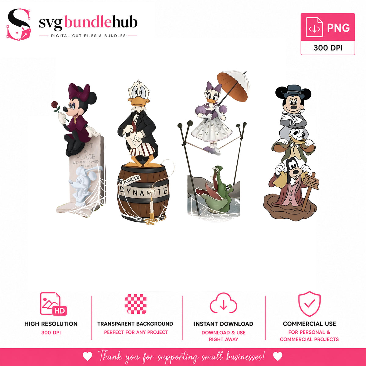 Mickey & Friends Halloween PNG | SvgBundleHub