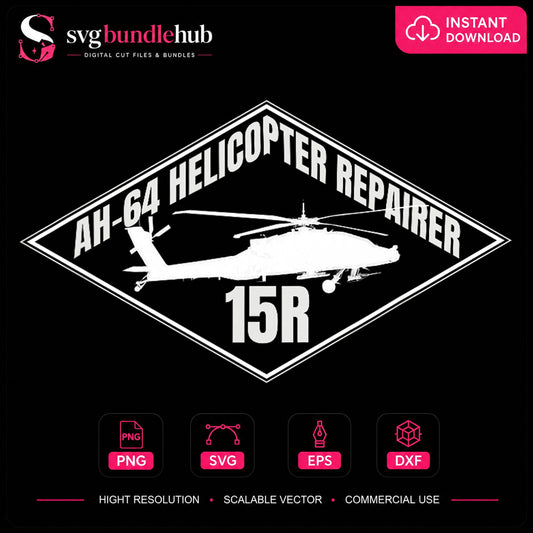 AH-64 Helicopter Repairer 15R MOS Military PNG