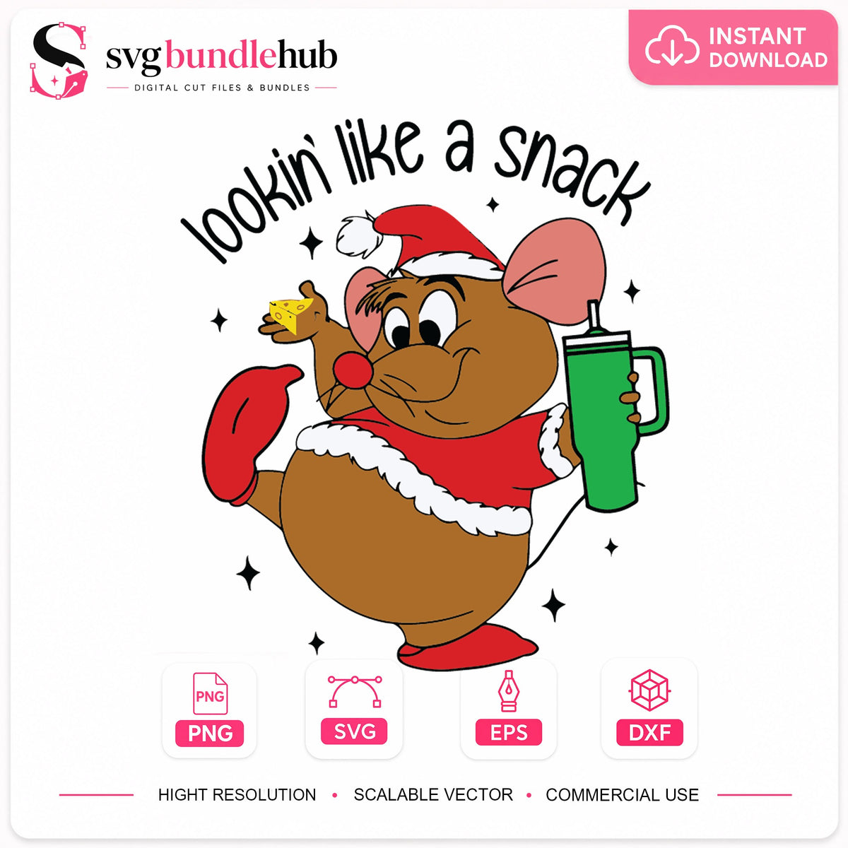 Gus Mouse Lookin Like A Snack Christmas Clipart SVG