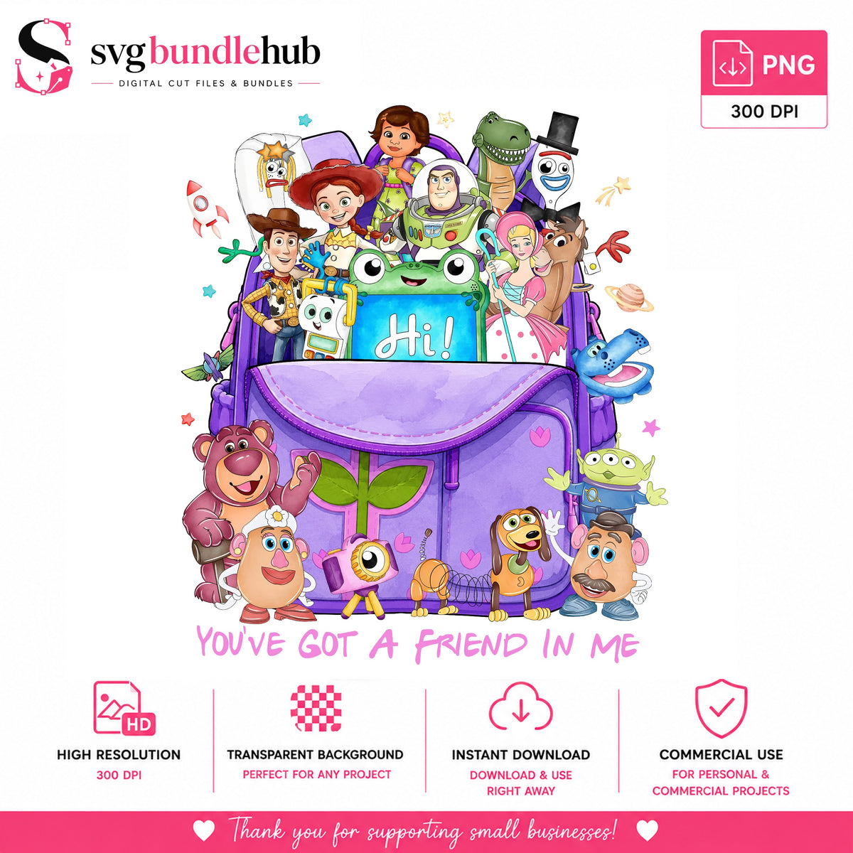Toy Story You've Got a Friend in Me PNG | SvgBundleHub